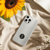 メタリックシルバー画像ブラシ仕上げアルミルック Case-Mate iPhoneケース