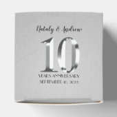 メタリックシルバー結婚10周年 フェイバーボックス (上部)