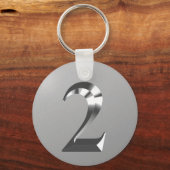 メタリックシルバー結婚2周年 キーホルダー (裏面)