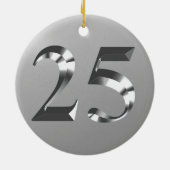 メタリックシルバー結婚25周年 セラミックオーナメント (裏面)