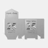 メタリックシルバー結婚25周年 フェイバーボックス (折り畳みなし)