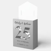 メタリックシルバー結婚25周年 フェイバーボックス (オープン)