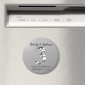 メタリックシルバー結婚3周年記念 マグネット (インサイチュ (食洗機))