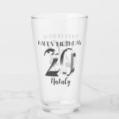 メタリックシルバー20歳の誕生日 タンブラーグラス (裏面)