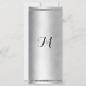 メタリックシルバー エレガント フラワー グラム テーブルナンバー (裏面)