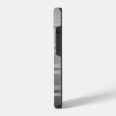 メタリックシルバー フォンケース iPhoneケース (左側面)