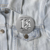 メタリックシルバー 18歳の誕生日 缶バッジ (インサイチュ)