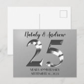 メタリックシルバー 25周年記念 ポストカード (正面/裏面)