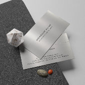 メタリックシンプルシルバーつや消しスチールの外観 名刺