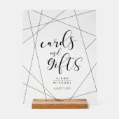 メタリックジオメトリックカード&ギフトシルバーID648 アクリルサイン (正面)