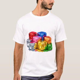 メタリックジオメトリックシャツ Tシャツ