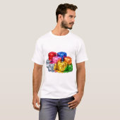 メタリックジオメトリックシャツ Tシャツ (正面フル)