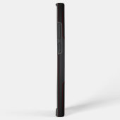 メタリックジオメトリック黒のテクスチャ赤アクセント SAMSUNG GALAXYケース (右側面)