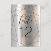 メタリックジオメトリテーブル番号Silver ID648 招待状 (正面)