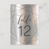 メタリックジオメトリテーブル番号Silver ID648 招待状 (裏面)