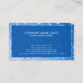 メタリックスカイブルーレインドロスシルバーのアクセント 名刺 (裏面)