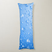 メタリックスカイブルーレインドロップ ボディピロー (裏面 (縦))