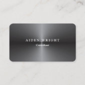 メタリックスタイリッシュグレイスタイリッシュミニマモダンリスト 名刺 (正面)