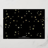 メタリックスターズメリークリスマスファミリー3写真 箔シーズンカード (裏面)