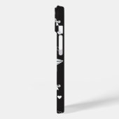 メタリックスターリボンハートブラックY2Kパターン Case-Mate iPhoneケース (裏面 / 左)