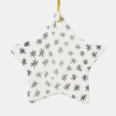 メタリックスター – シルバー セラミックオーナメント (裏面)