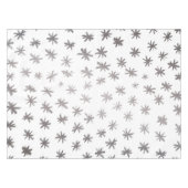 メタリックスター – シルバー テーブルクロス (正面(横))