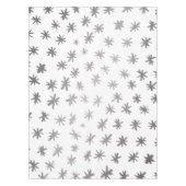 メタリックスター – シルバー テーブルクロス (正面)