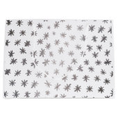 メタリックスター – シルバー ラージペーパーバッグ (正面)