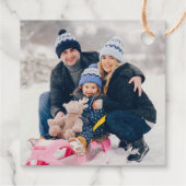 メタリックスノーフレークカスタマーフォトクリスマス フェイバータグ (裏面)