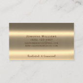 メタリックスプレーボトル高級クリーニングサービス 名刺 (裏面)