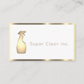 メタリックスプレーボトル高級クリーニングサービス 名刺 (正面)
