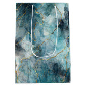 メタリックスワーズ抱き枕ブルー&金ゴールド ミディアムペーパーバッグ (裏面)