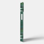 メタリックソフトグリーンストライプパターンモノグラム Case-Mate iPhoneケース (裏面 / 右)