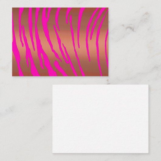 メタリックタイガーストライプピンクス ノートカード (正面/裏面)