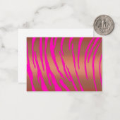 メタリックタイガーストライプピンクス ノートカード (正面/裏面インサイチュ)