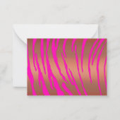 メタリックタイガーストライプピンクス ノートカード (正面)
