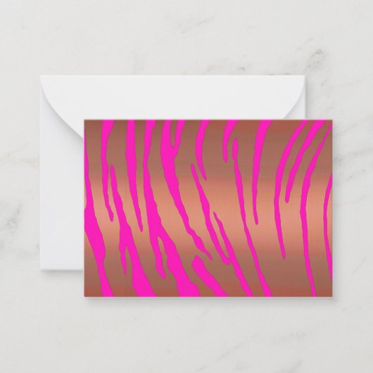メタリックタイガーストライプピンクス ノートカード (正面)