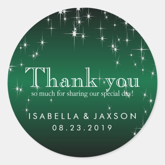 メタリックダークグリーンのスターライト ラウンドシール (正面)