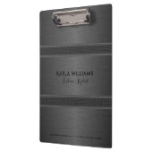 メタリックダークグレー幾何デザイン クリップボード (左)