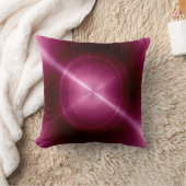 メタリックダークピンクのステンレススチールメタルルック クッション (ブランケット)