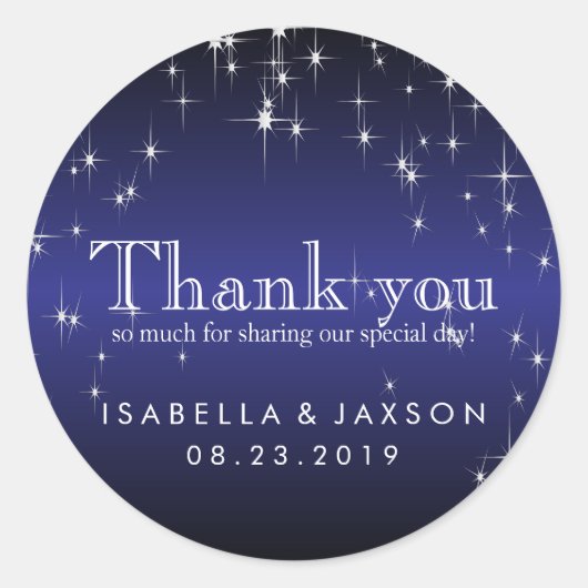 メタリックダークブルーのスターライト ラウンドシール (正面)