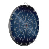 メタリックダークブルーのステンレススチールメタルルック ダーツボード (正面左)