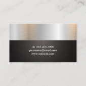 メタリックテクスチャとブラックテクスチャ |マテリアルブロック 名刺 (裏面)
