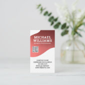 メタリックテクスチャの背景 | QRコード 名刺 (スタンド正面)