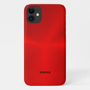 メタリックテクスチャの赤い外観 iPhone 11 ケース