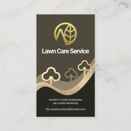 メタリックテクスチャ山の側面（横） 名刺 (正面)