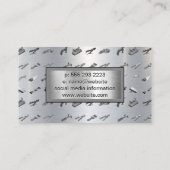 メタリックテクスチャ |ハードウェアツール 名刺 (裏面)