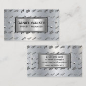 メタリックテクスチャ |ハードウェアツール 名刺 (正面/裏面)