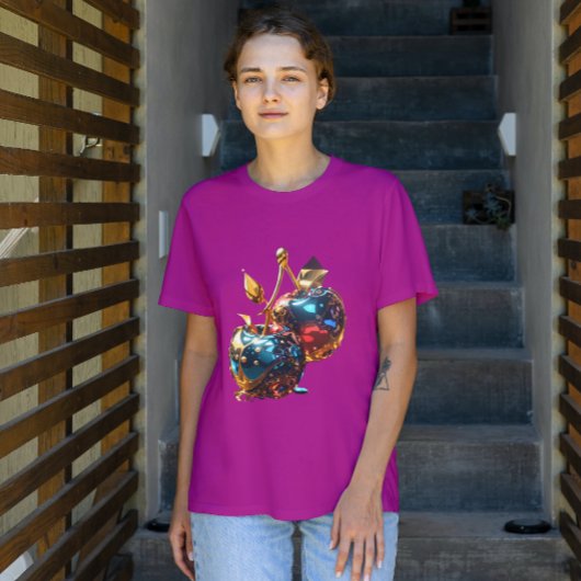 メタリックディップさくらんぼTシャツ Tシャツ