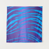 メタリックトラストライプガの紫色の青 タペストリー (正面(横))